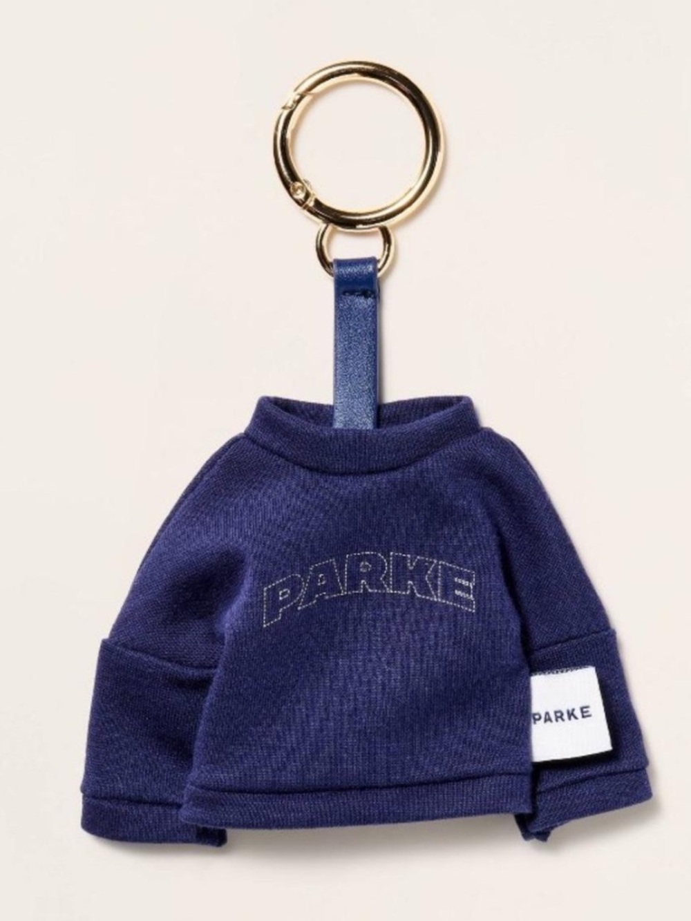 PARKE Navy Mini Sweater Key & Card Holder Keychain